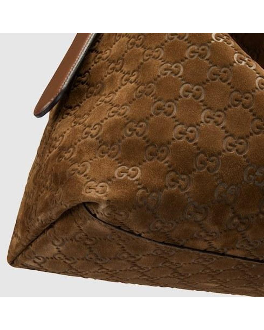 Gucci Brown Beatrix Large Tote Bag, Suede