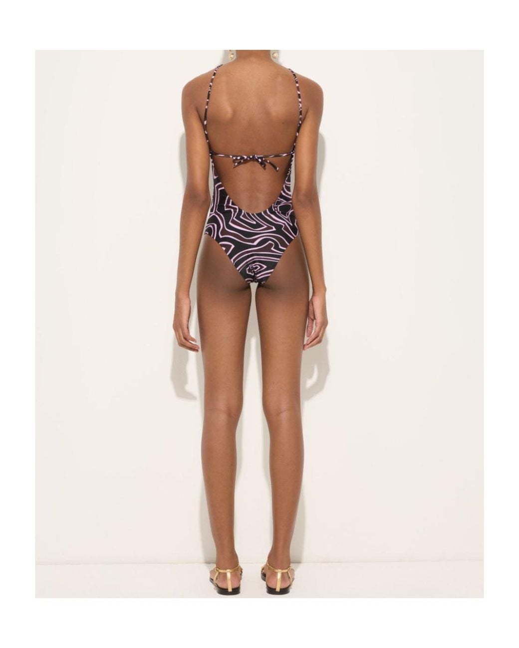 Emilio Pucci Multicolor Pucci Cross-Back Printed Swimsuit