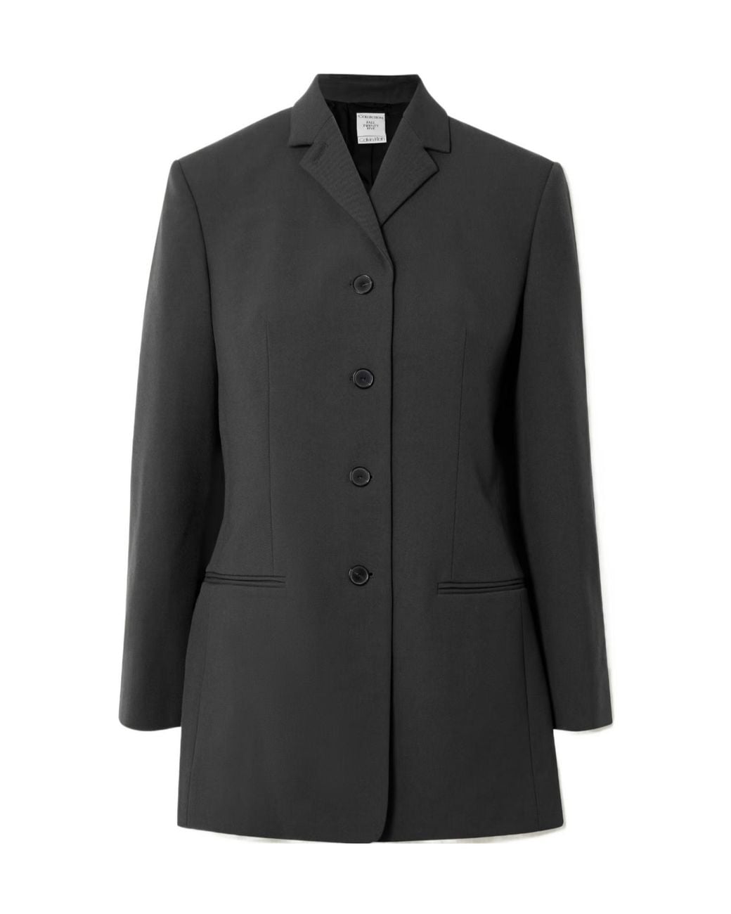 Calvin Klein Black Solid Color Wool Blazer