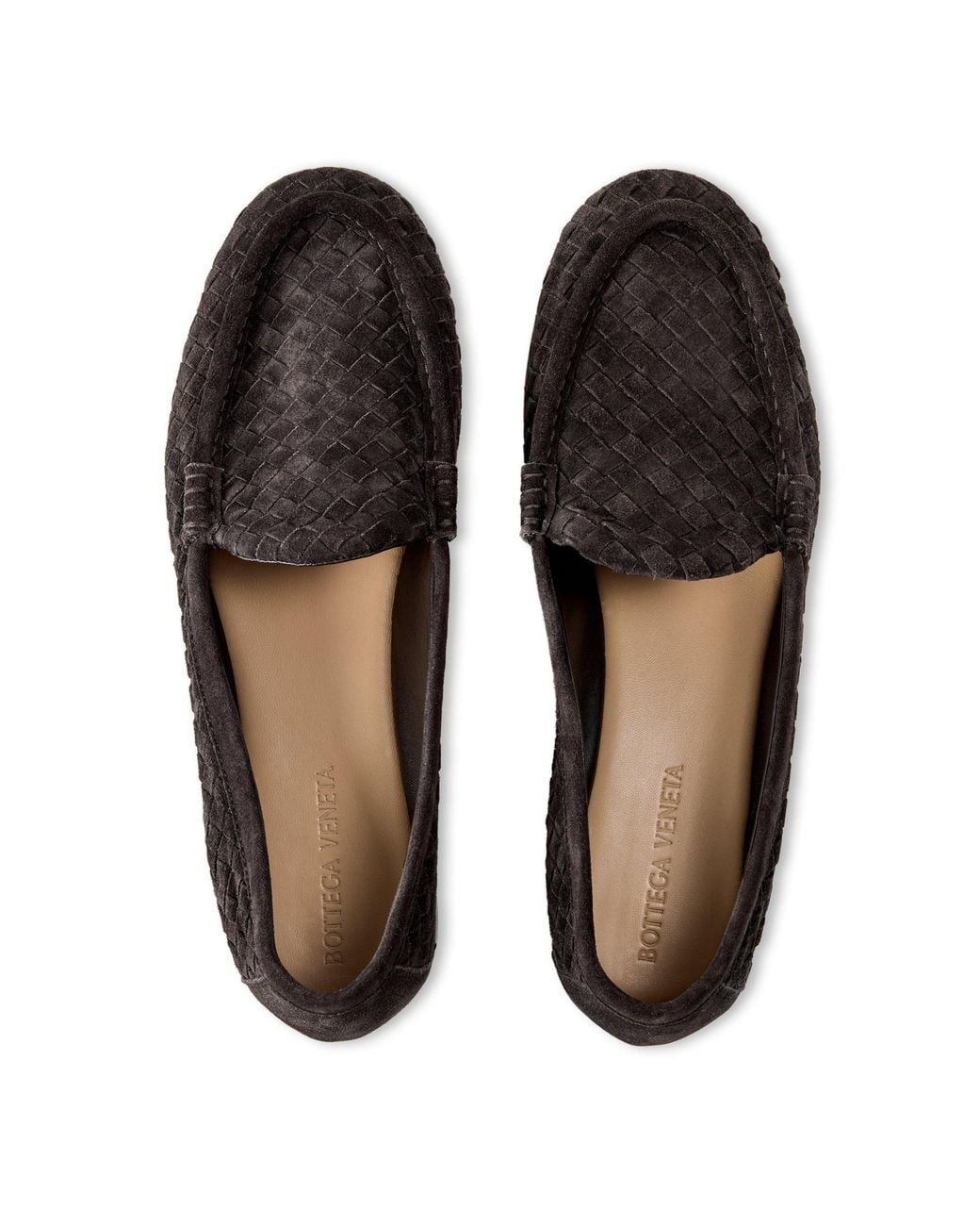 Bottega Veneta Brown Woven Suede Loafer for men