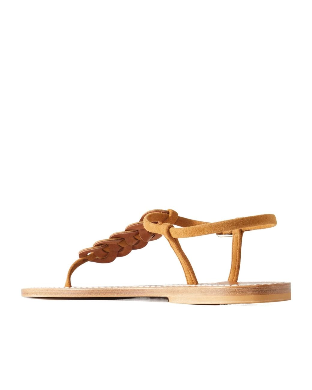K. Jacques Brown Woven Suede Sandals