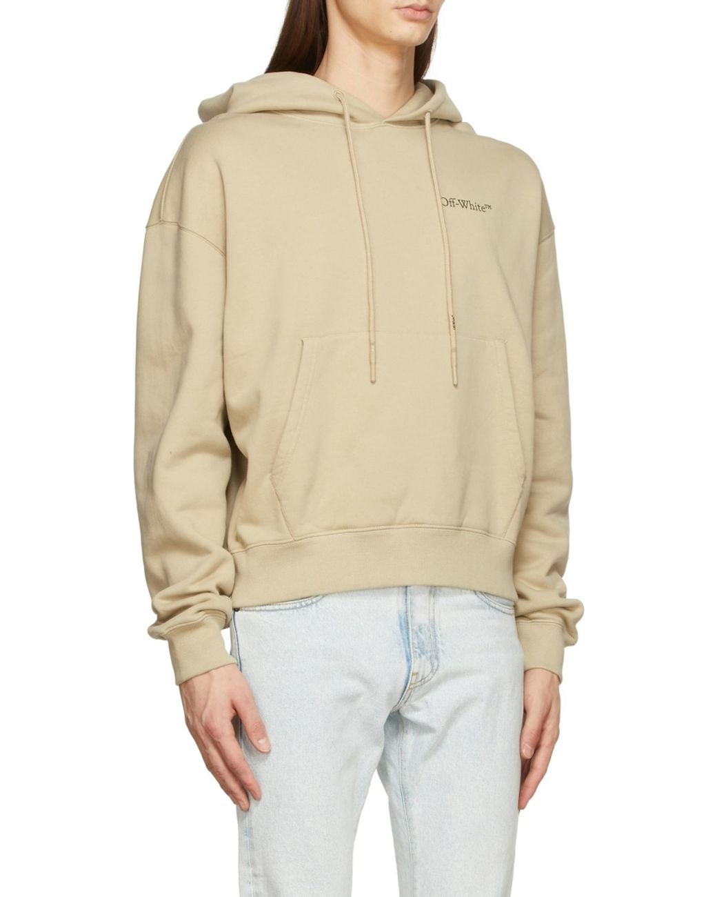 Off-White c/o Virgil Abloh Natural Arrows-Motif Brushed Jumper for men
