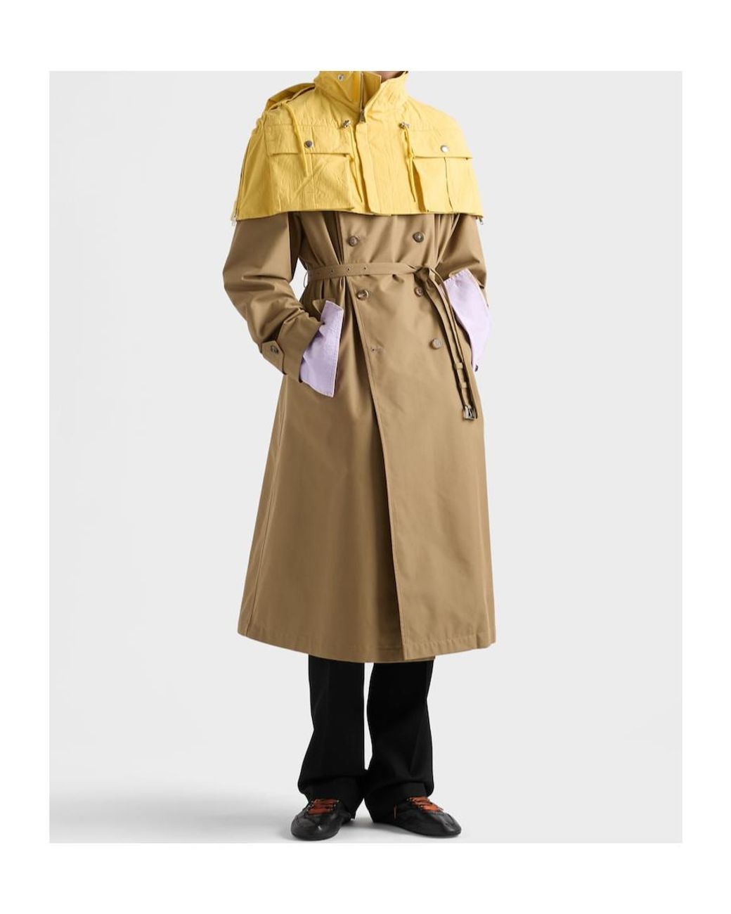 Prada Natural Cotton Blend Coat for men