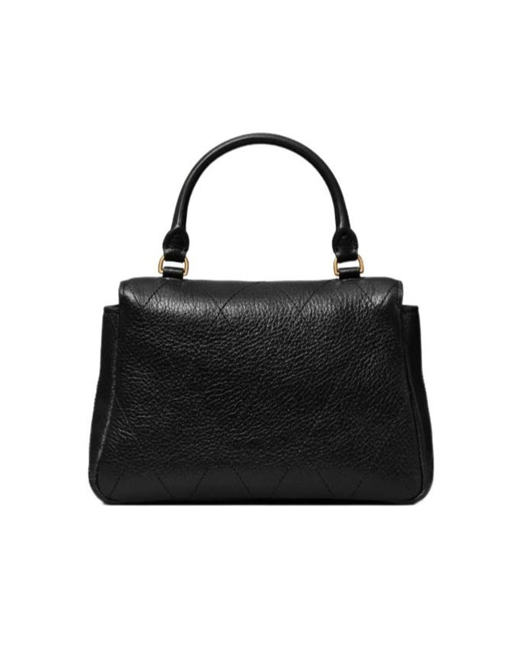 Tory Burch Black Charlie Quilted Chain Tote Bag