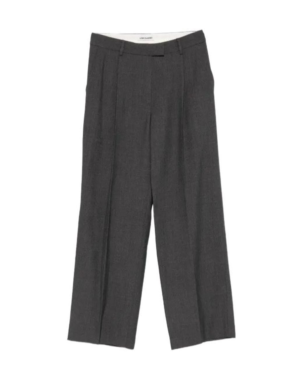 Low Classic Blue Pleated Tailored Trousers