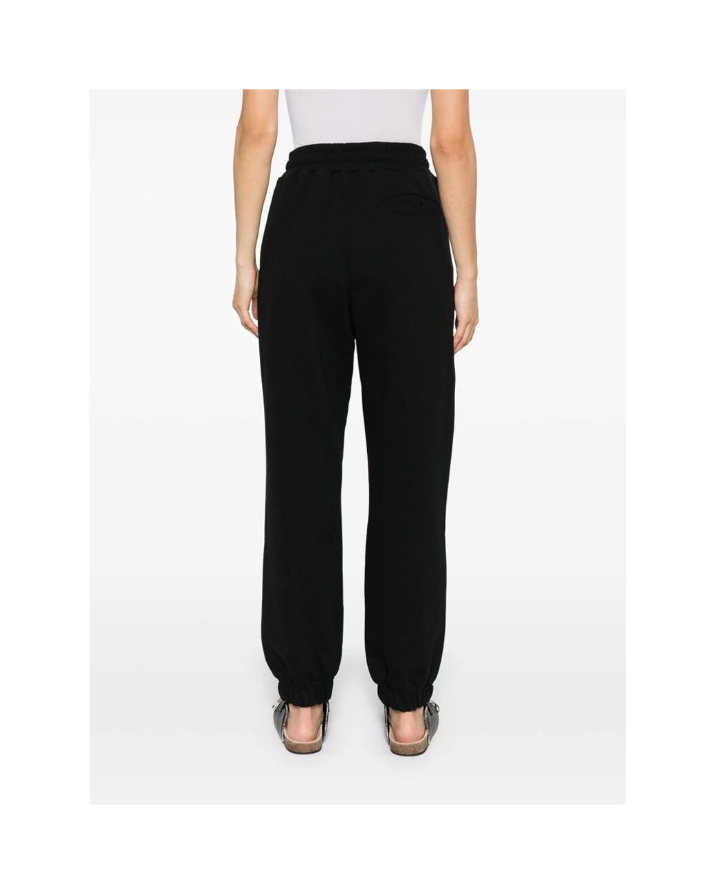 Calvin Klein Black Cotton Tapered Trousers