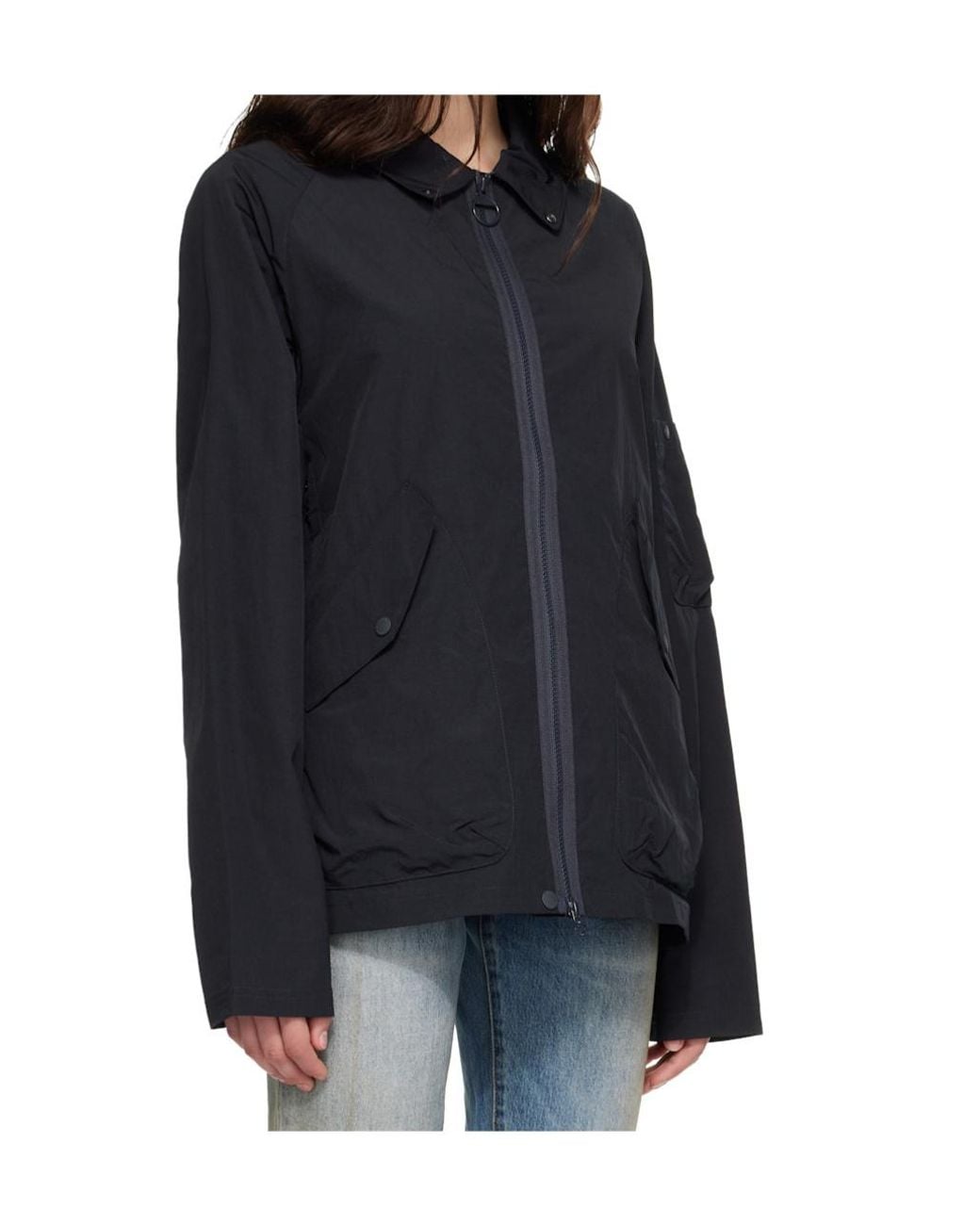 Barbour Black Zip-Up Jacket