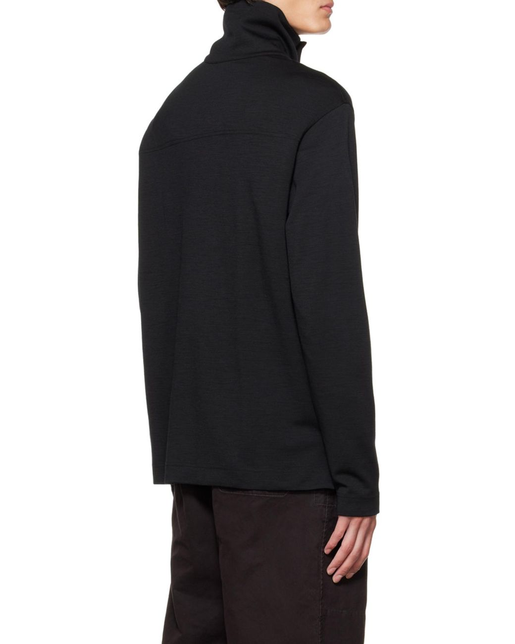Lemaire Black Buckle Turtleneck Sweater for men