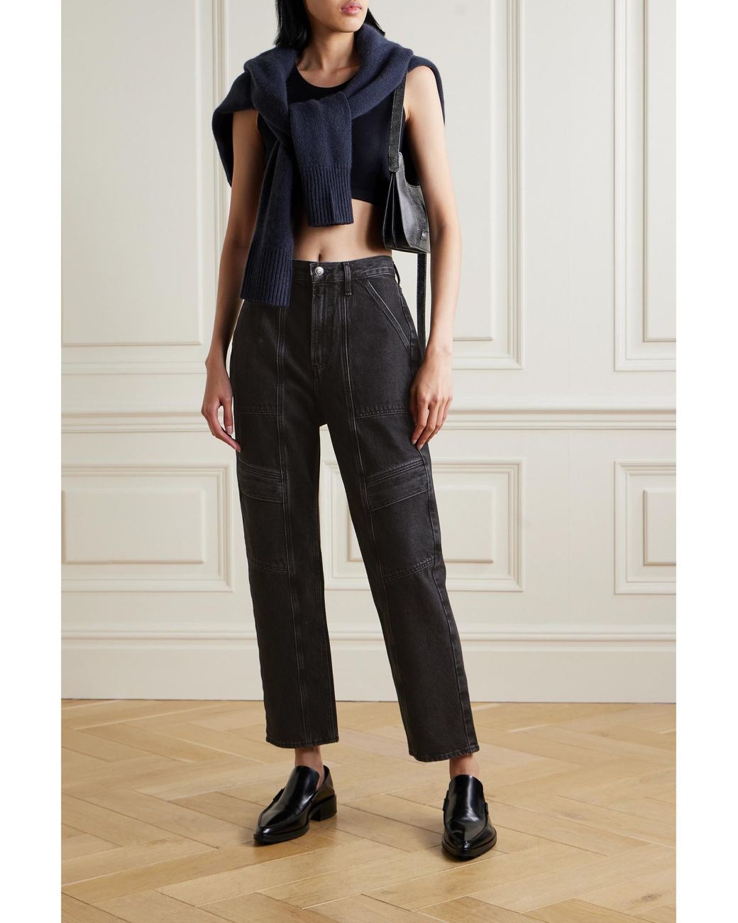 Agolde Black Straight-Leg Organic Jeans