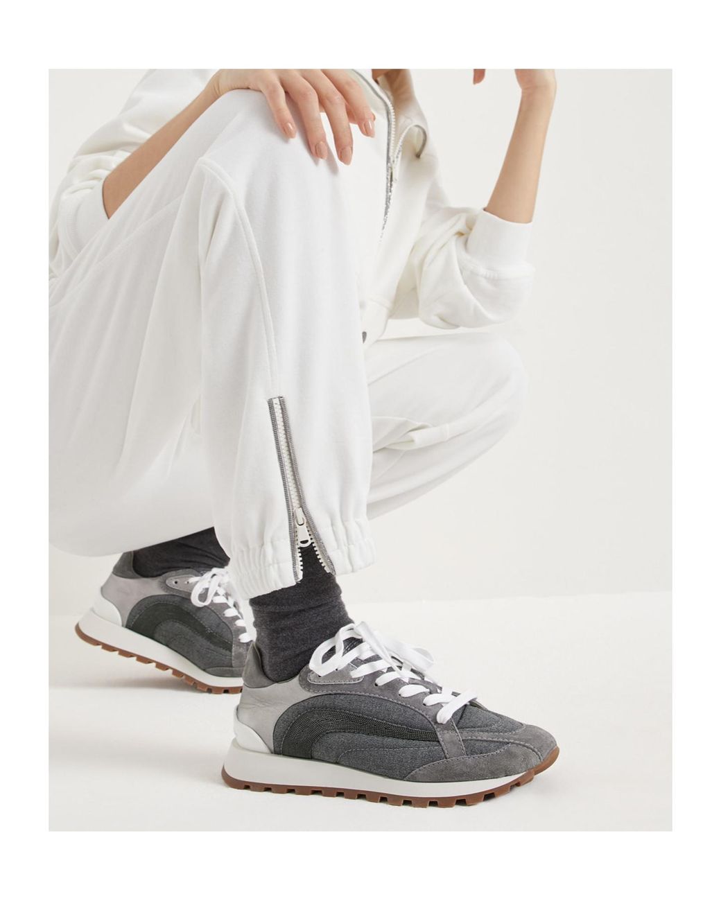 Brunello Cucinelli Gray Sneakers