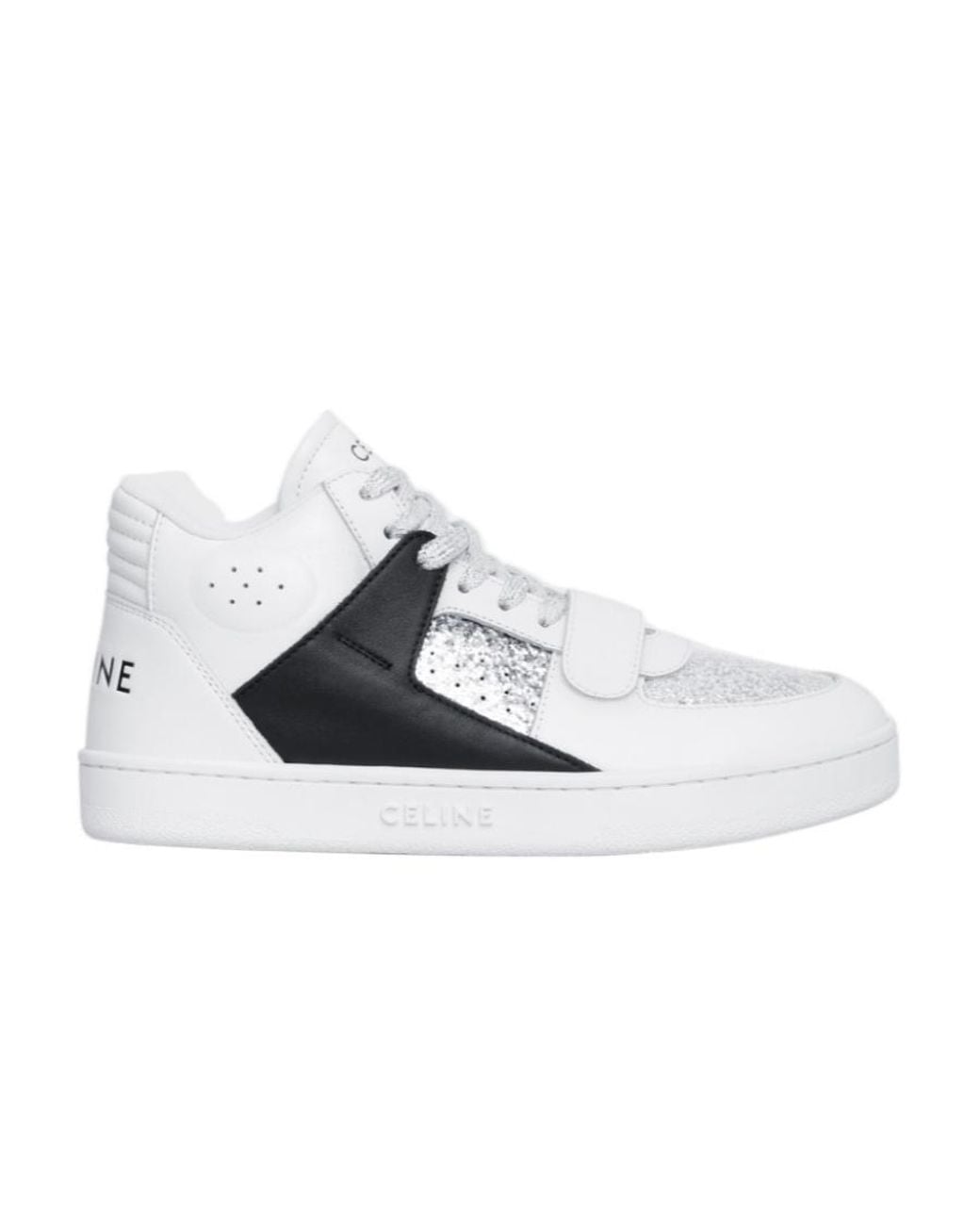 Céline White Ct-02 Mid Sneaker With Scratch