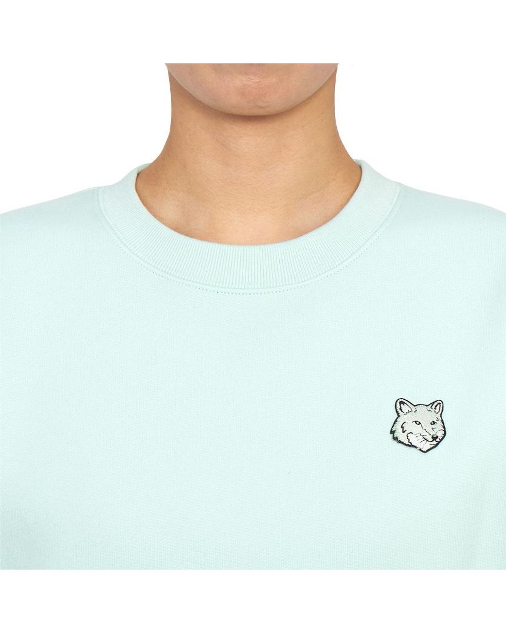 Maison Kitsuné Blue Maison Kitsuné Bold Fox Head Patch Crewneck Sweatshirt