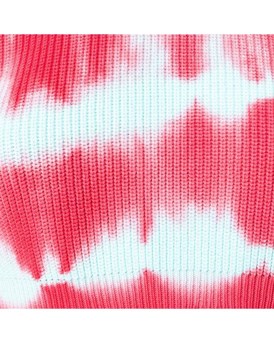 MSGM Red Imitation Old Knitted Pullover