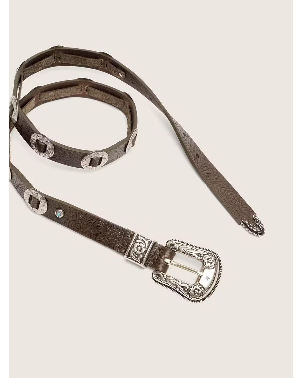 Golden Goose Deluxe Brand Multicolor Lace Buckle Belt
