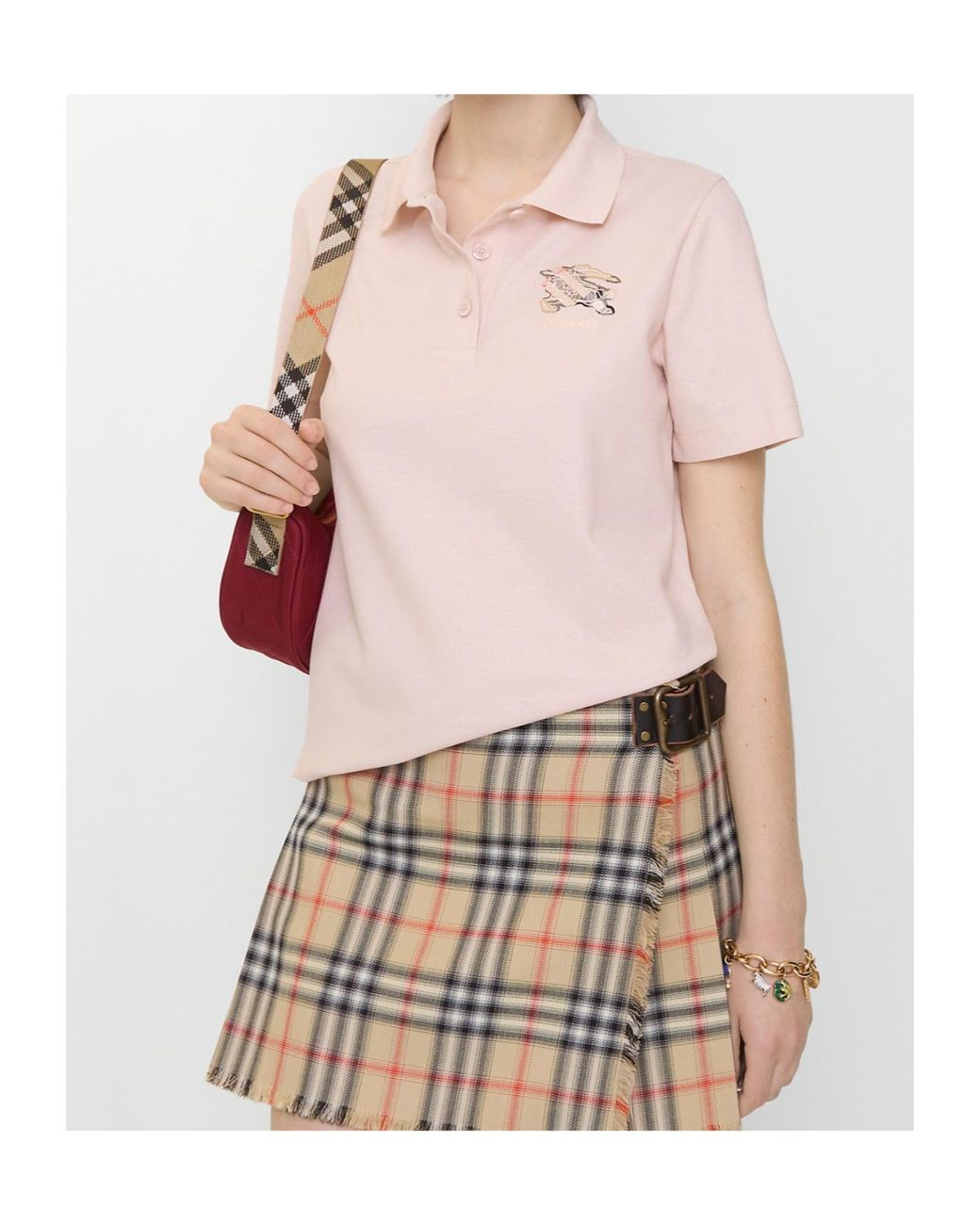 Burberry Pink Cotton Polo Shirt