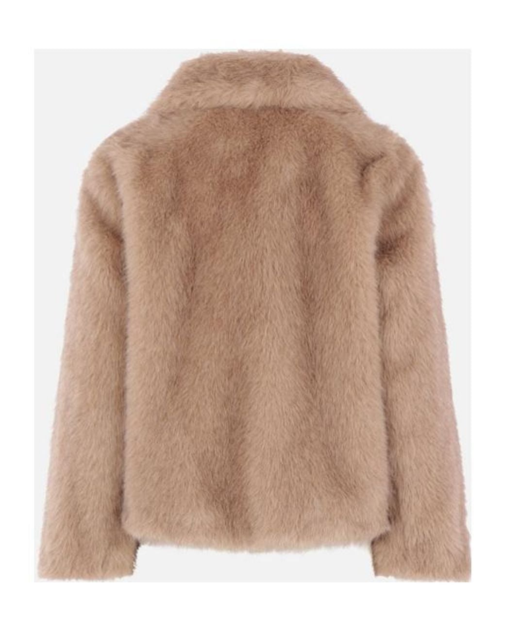 Max Mara Brown Faux Fur Short Coat