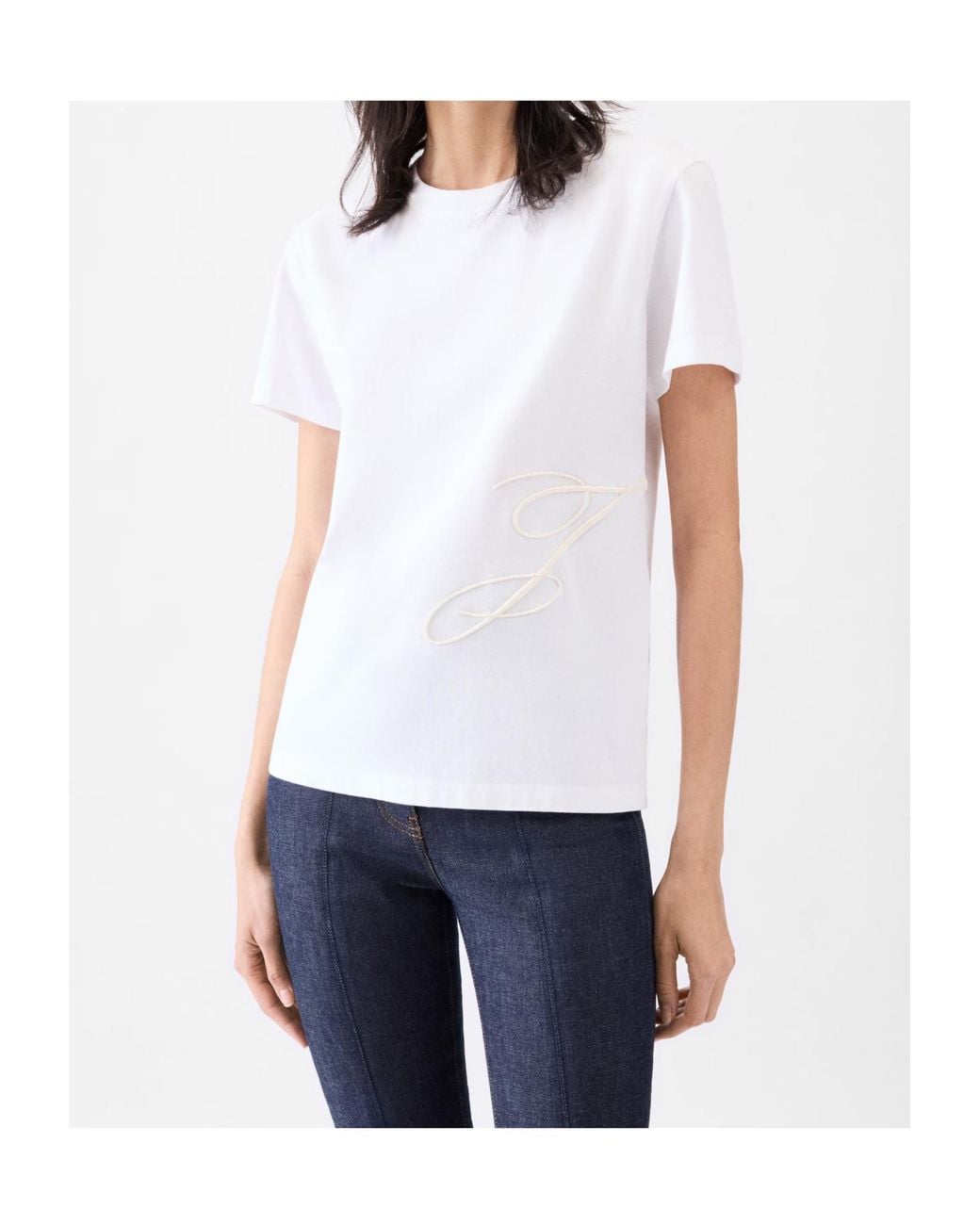 Jacquemus White Cotton J T-Shirt