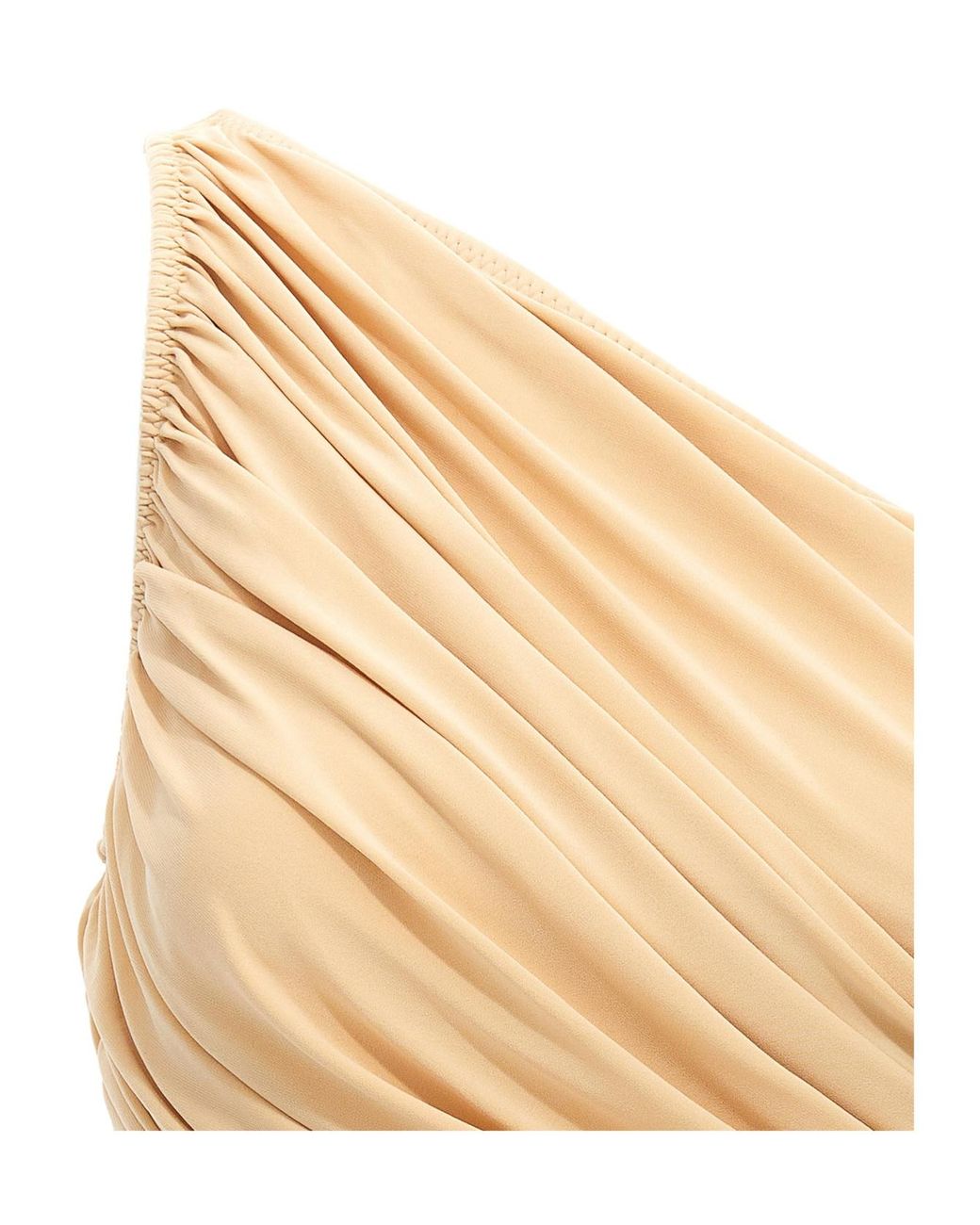 Norma Kamali Natural Draped One-Shoulder Top