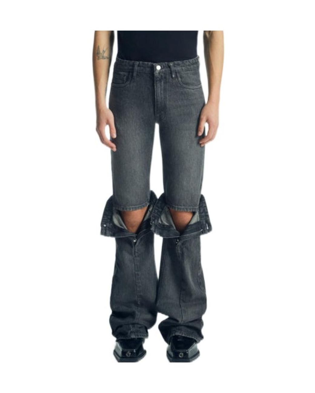 Coperni Blue Logo Patch Mid-Rise Jeans