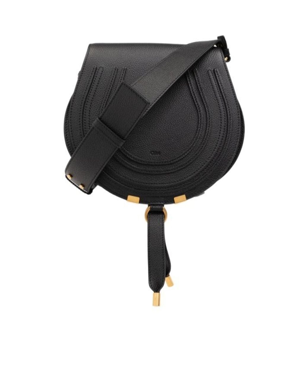 Chloé Black Chloé Marcie Saddle Crossbody Bag