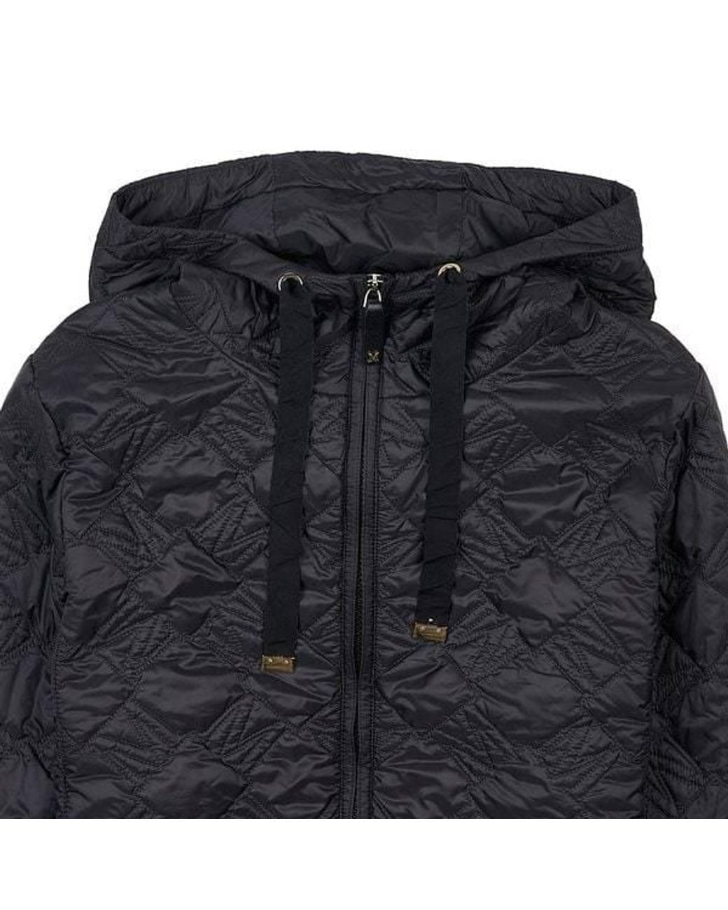 Max Mara Black Hooded Cotton Suit