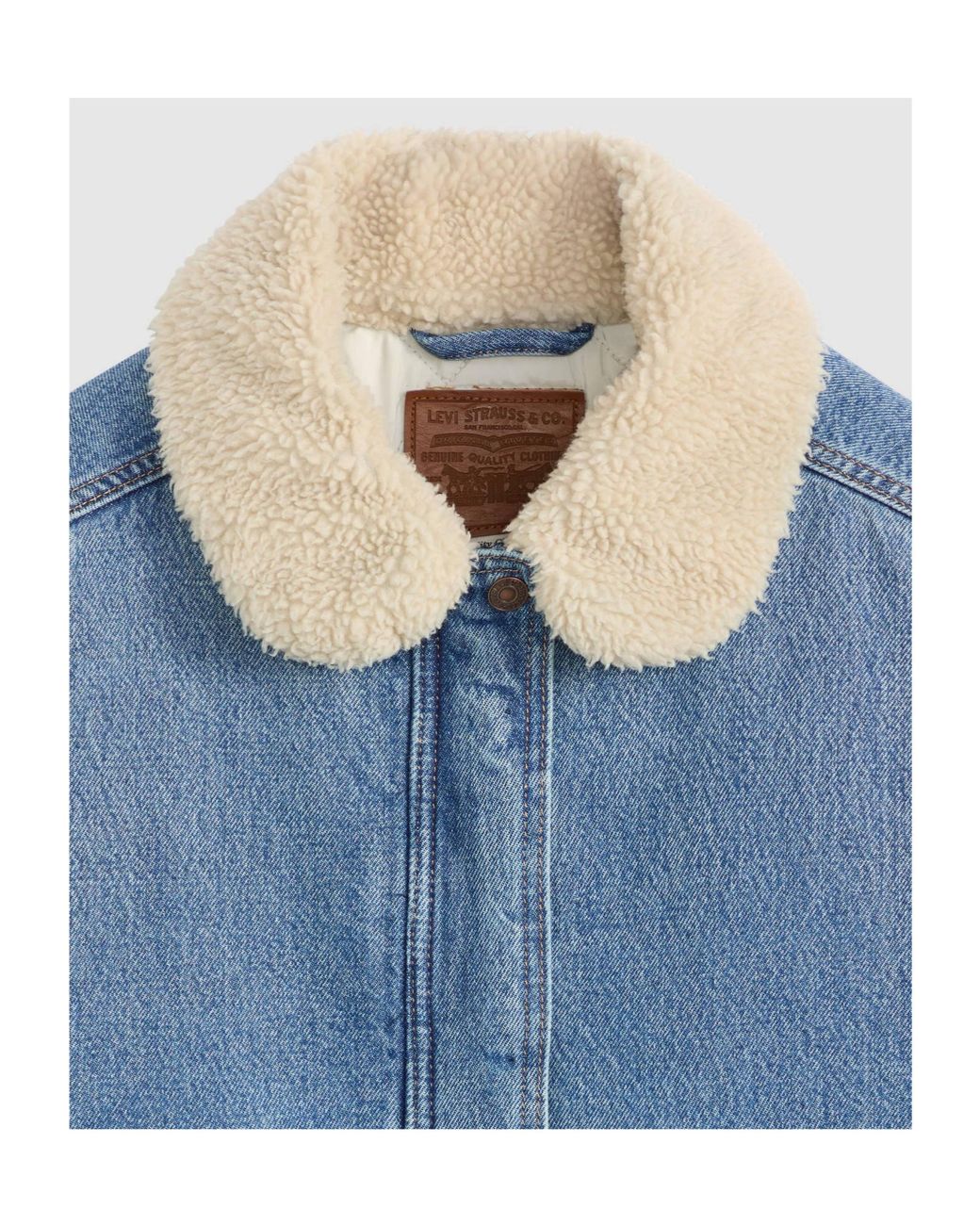 Levi's Blue Sherpa Bomber Jacket