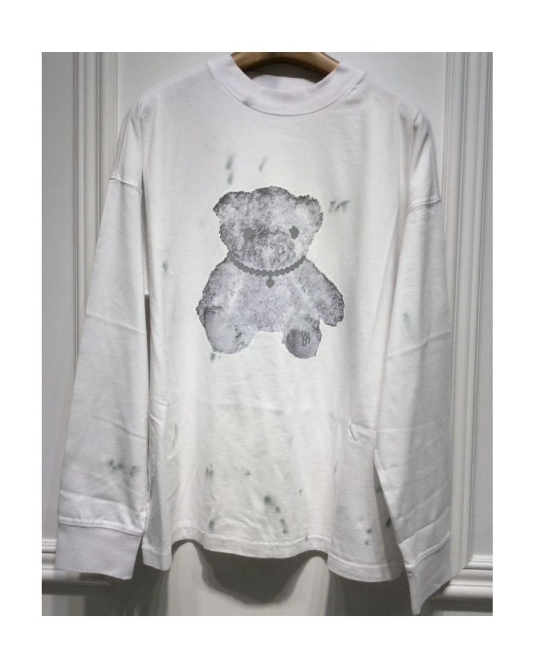 we11done White Teddy Bear Cotton Sweatshirt