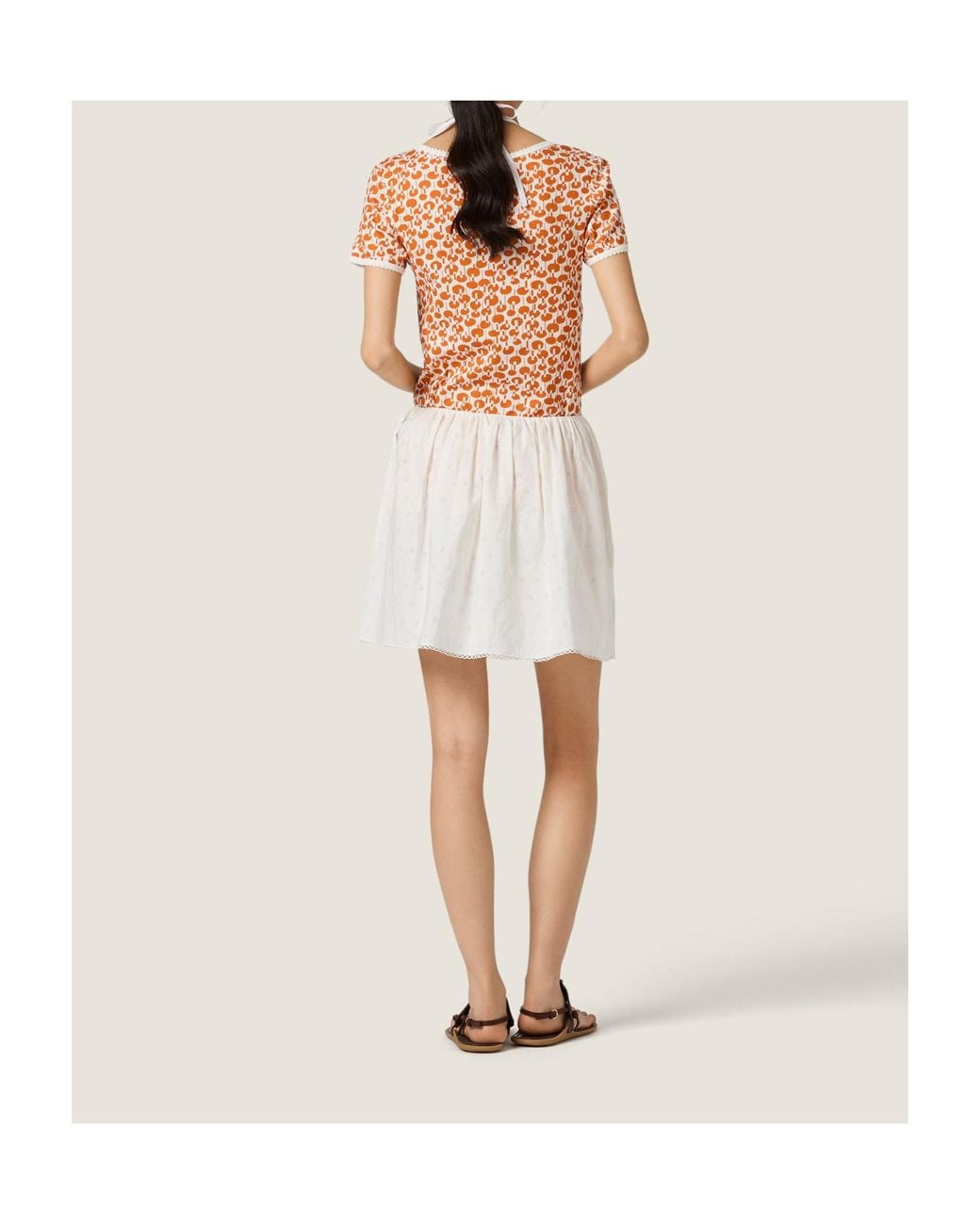Miu Miu Orange Cotton T-Shirt