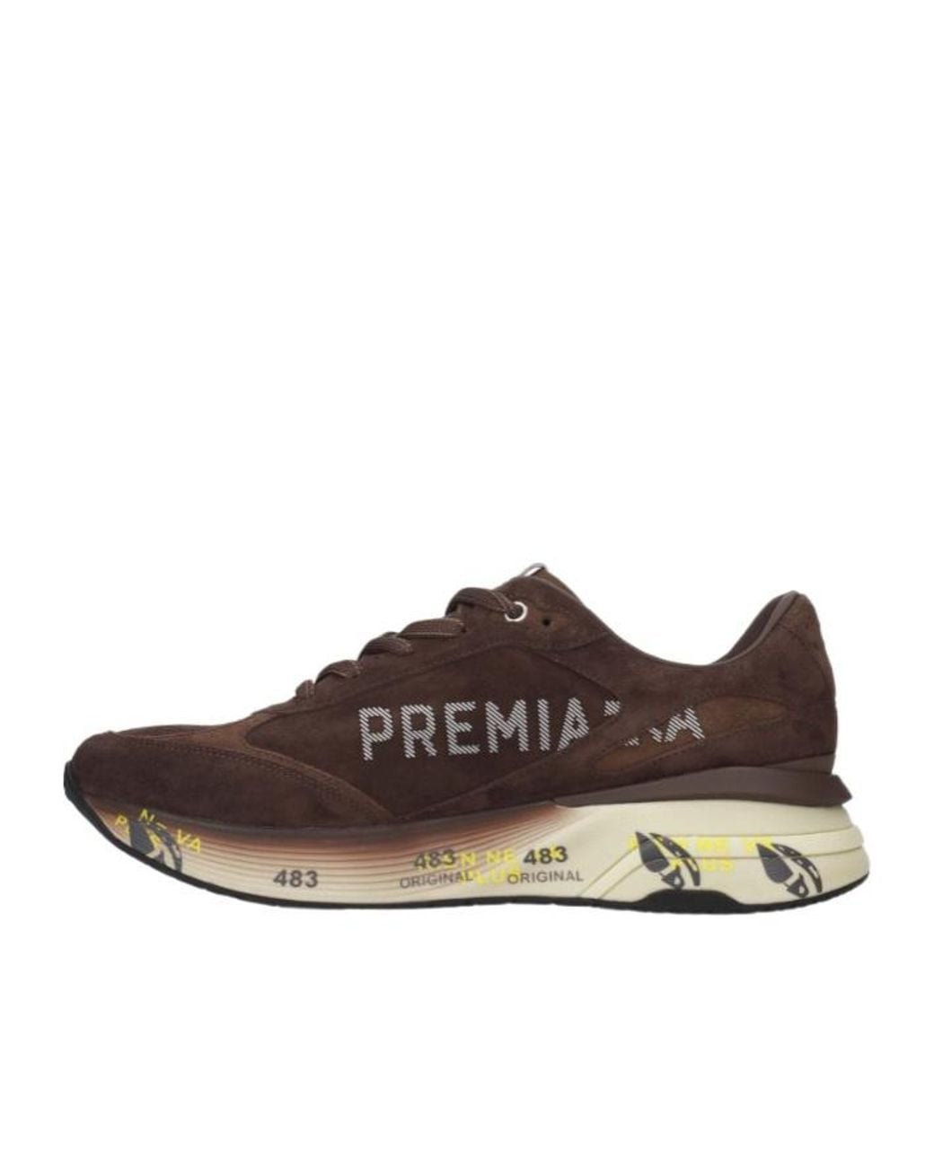 Premiata Brown Lace-Up Sneakers for men