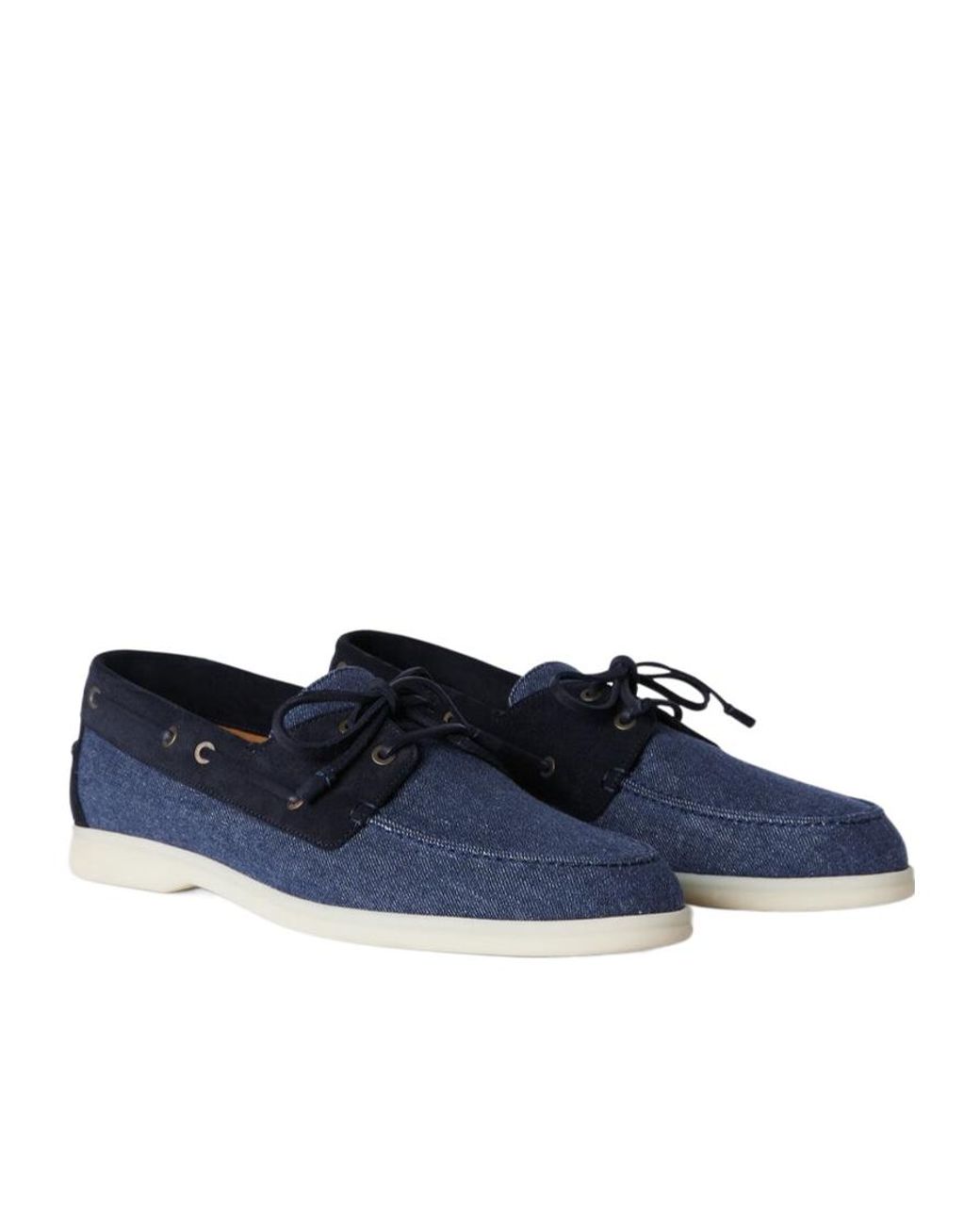 Loro Piana Blue Round-Head Casual Shoes for men