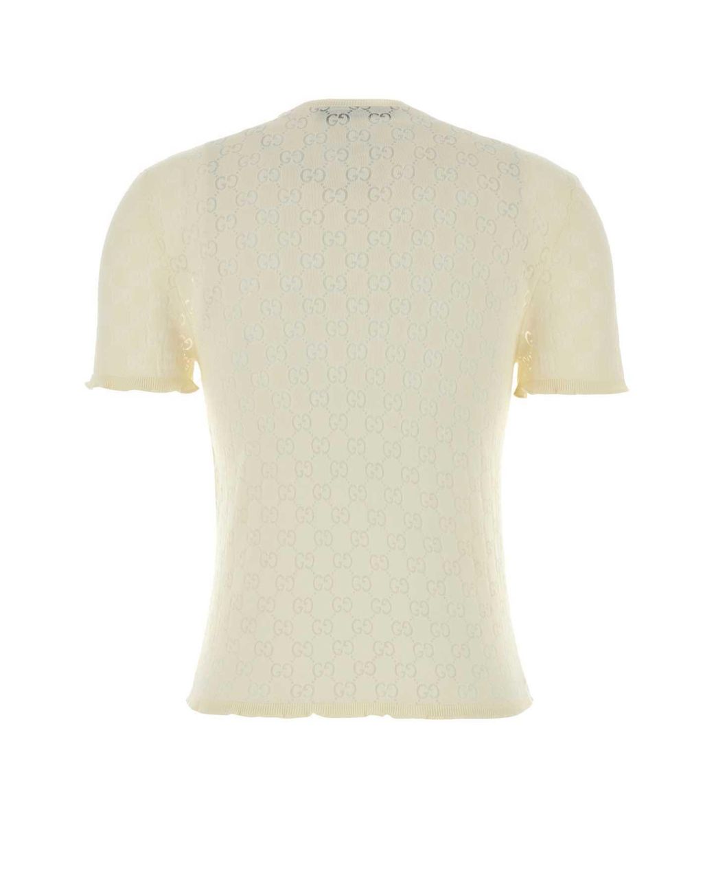 Gucci White Gg Devoré T-Shirt