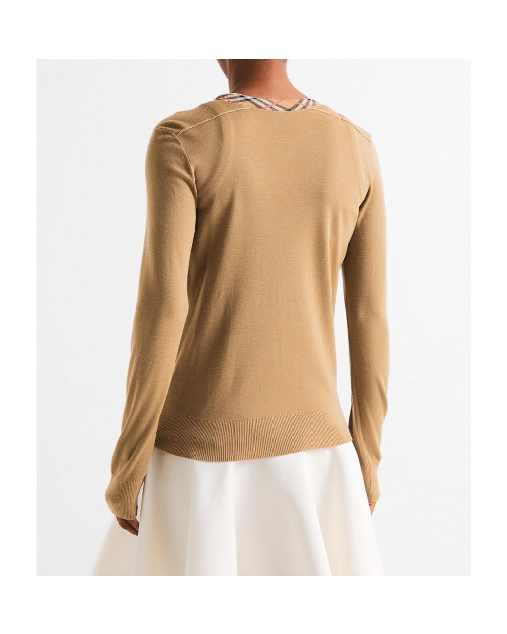 Burberry Green Crew Neck Cardigan