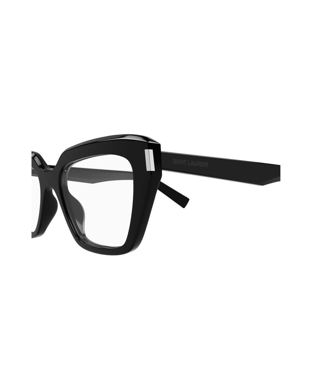 Saint Laurent White Eyewear Cat-Eye Glasses