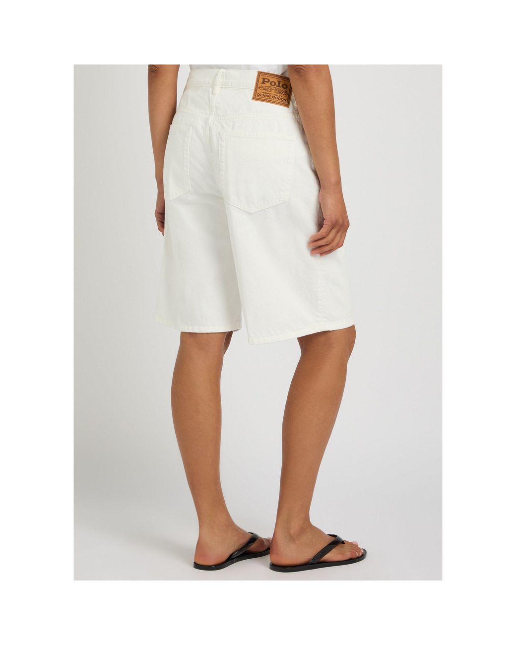 Polo Ralph Lauren White Straight-Leg Denim Culottes
