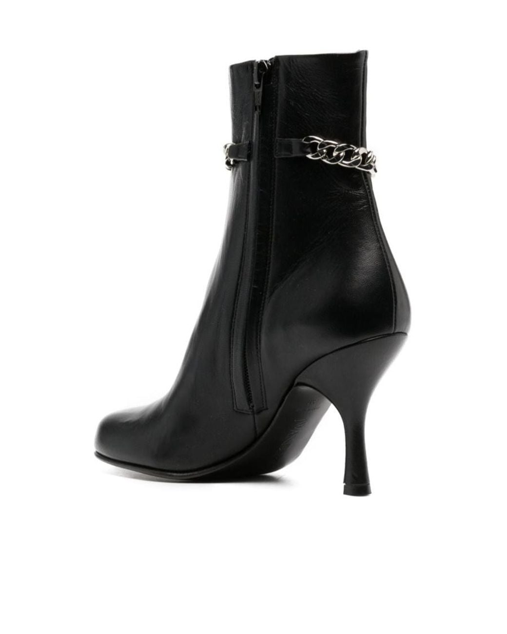 J.W. Anderson Black Round-Head Short Boots