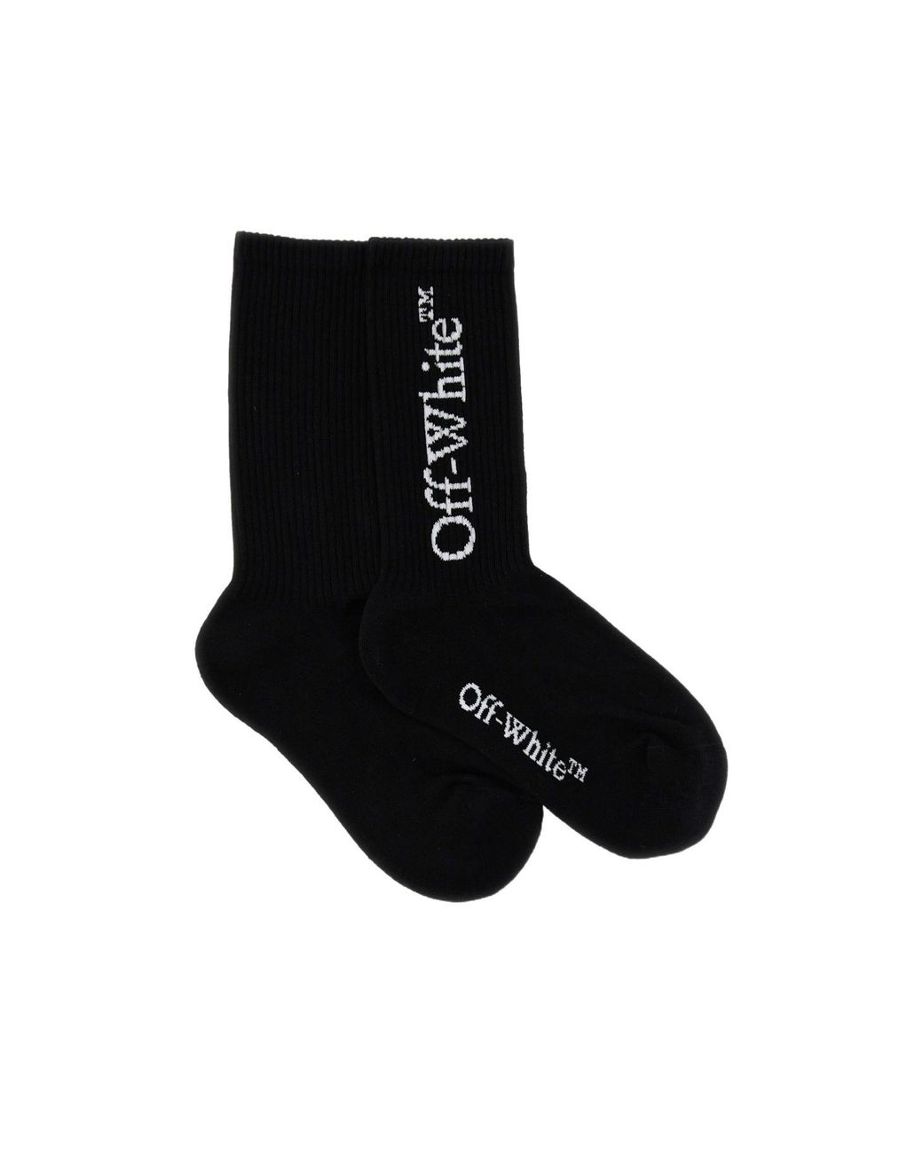 Off-White c/o Virgil Abloh Black Logo Intarsia Socks