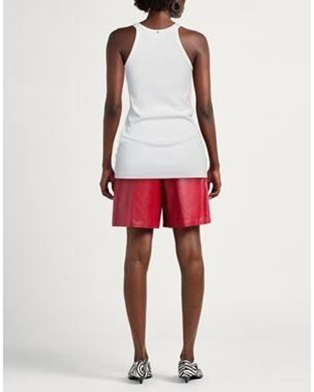 Sportmax Red Fashion Solid Sleeveless Crew Neck Knit Vest