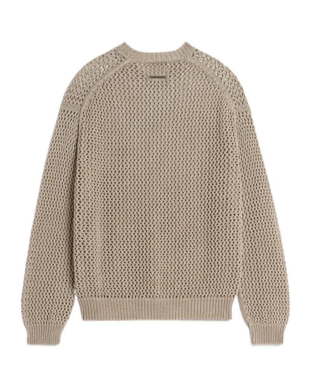 Maison Kitsuné Natural Large Open Knit Jumper for men