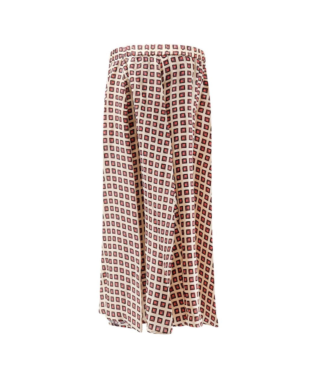Aspesi Multicolor Geometric Pleated Skirt