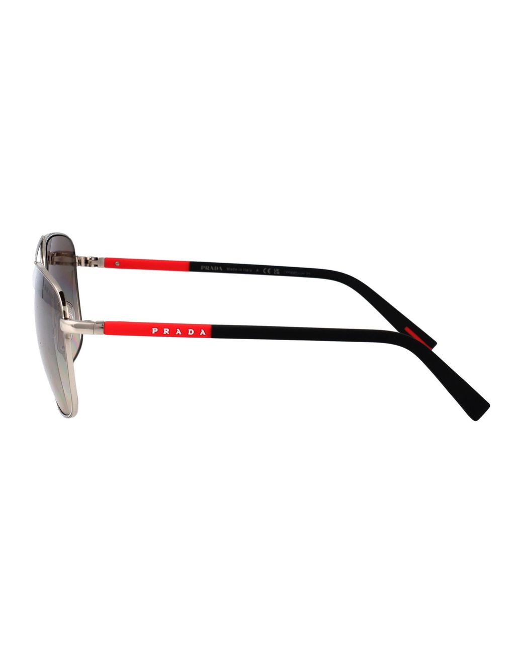 Prada Linea Rossa Metallic Prada Eyewear Linea Rossa Aviator-Frame Sunglasses for men