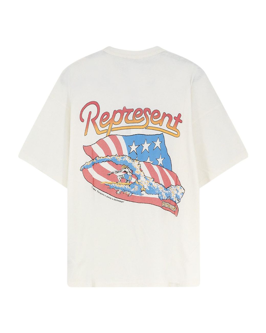 Represent White Beach Boys Graphic T-Shirt for men