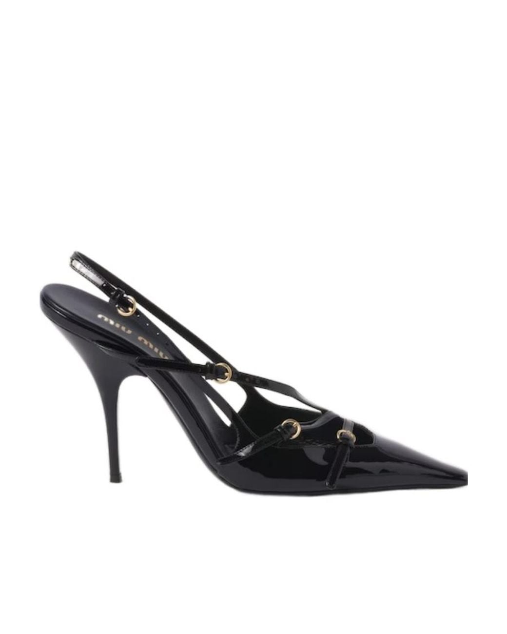 Miu Miu Black High Heels With Buckle Heels