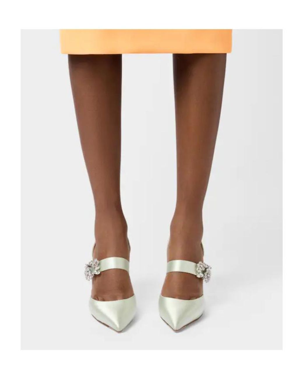 Roger Vivier White Mary Jane Pumps