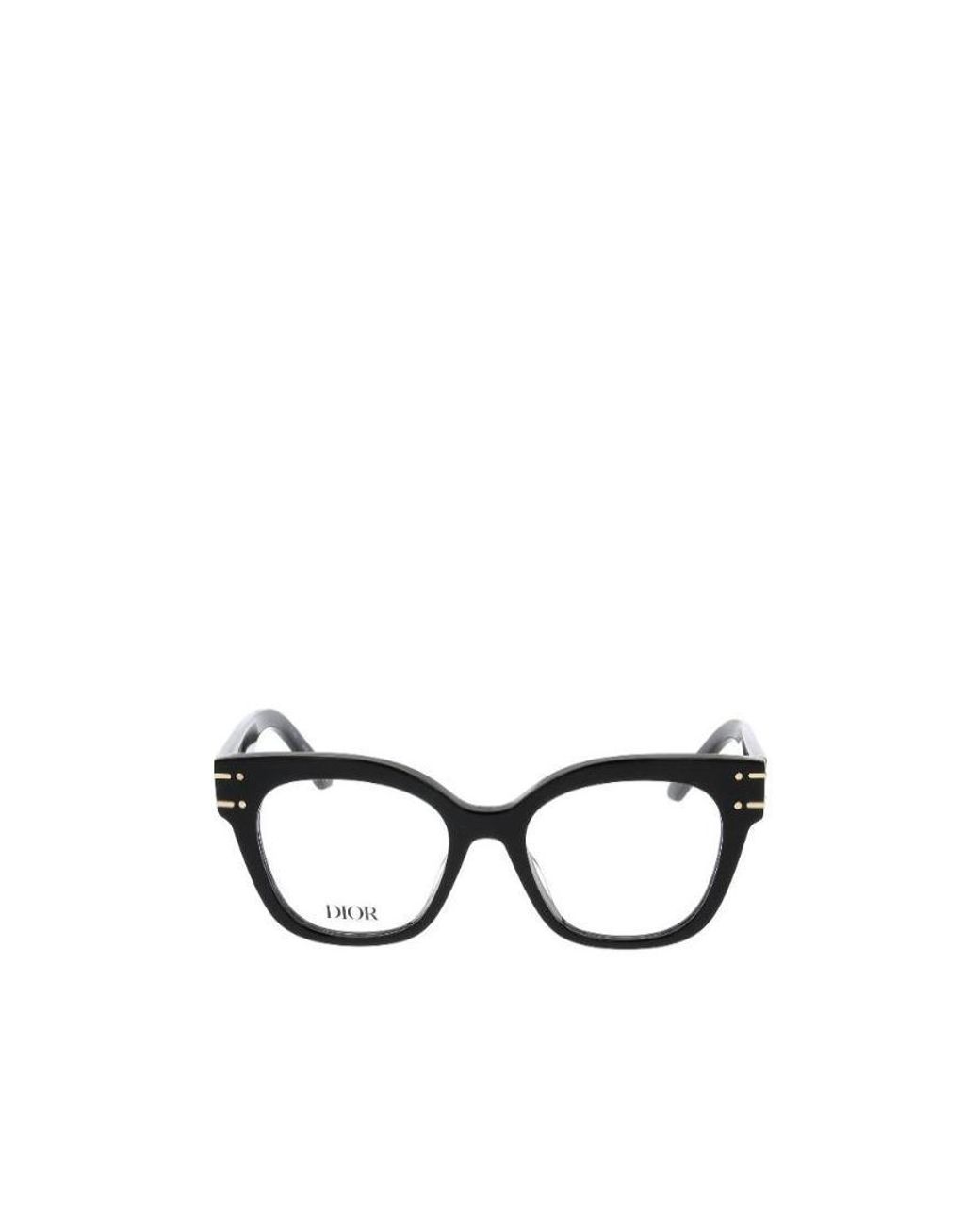 Dior White Eyewear Round Frame Glasses
