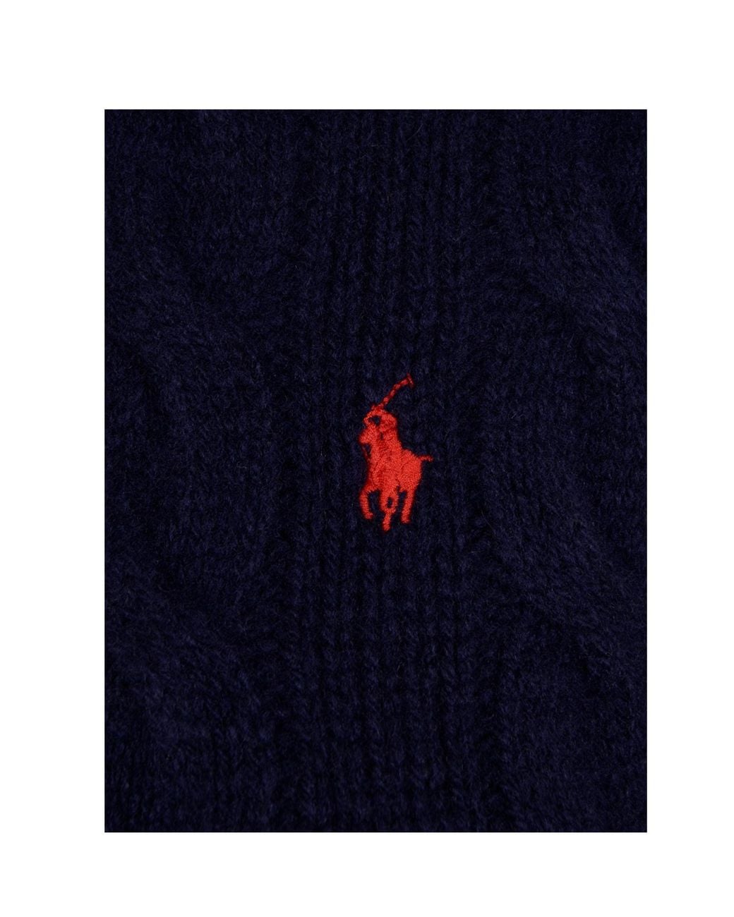 Polo Ralph Lauren Blue Pony Embroidered Cable-Knit Cardigan