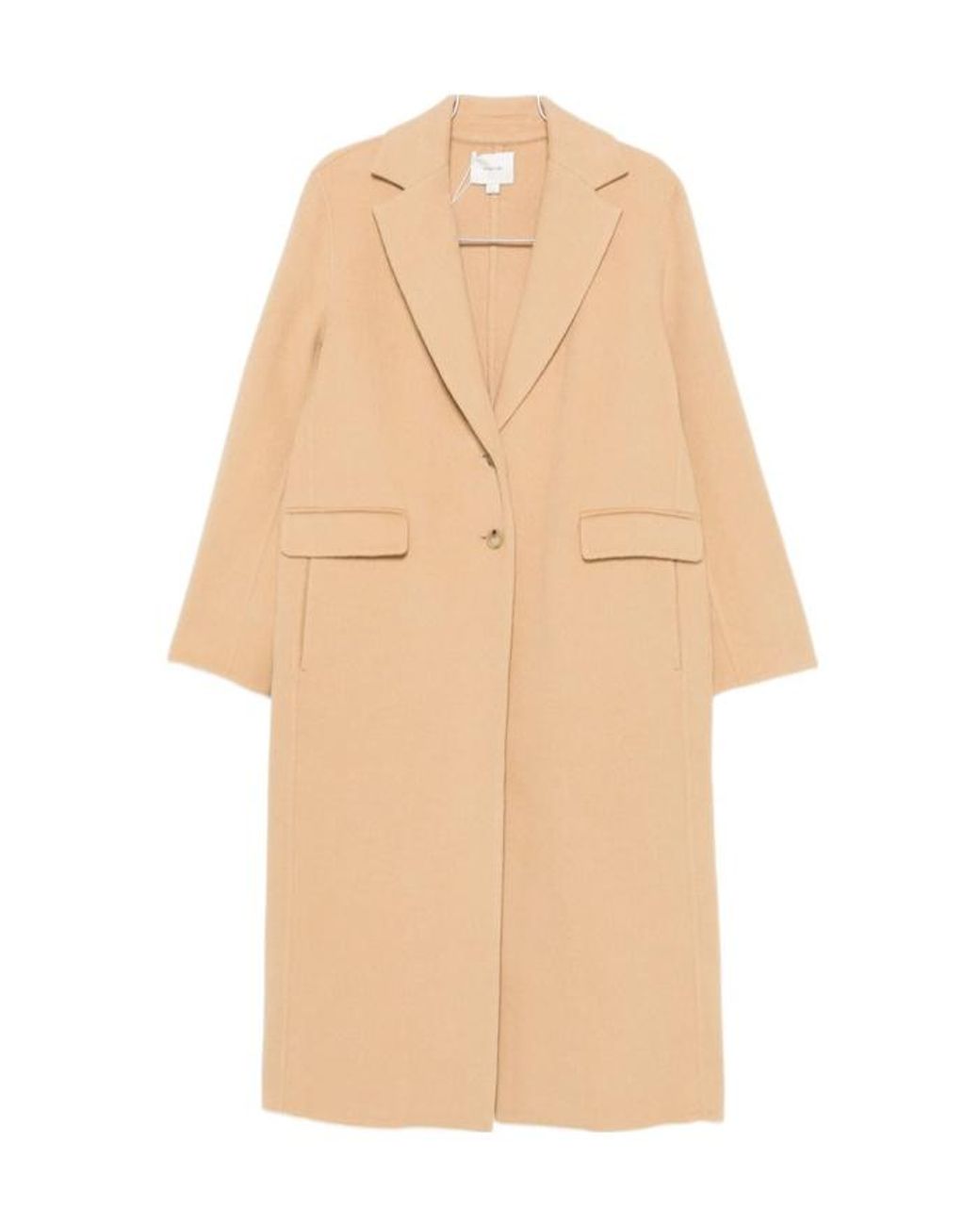 Vince Natural Single-Breasted Classic Coat