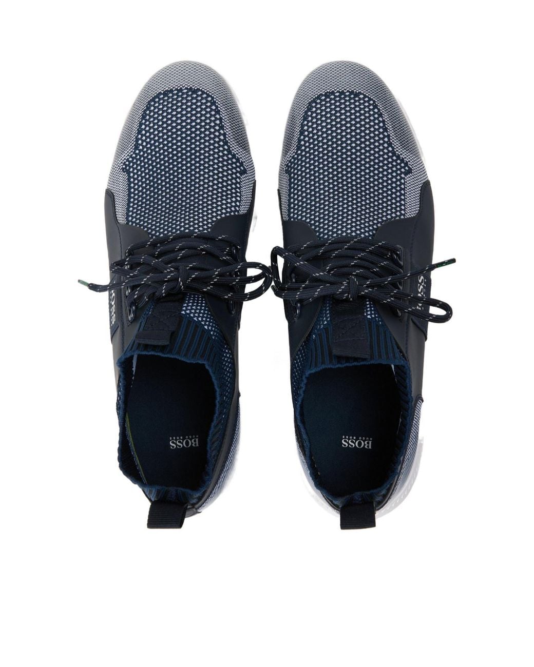 Boss Blue Color Block Casual Shoes for men