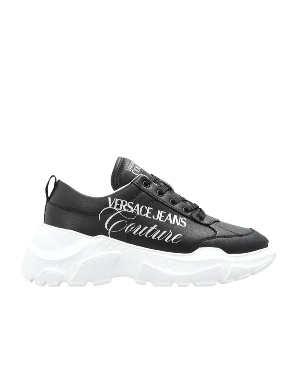 Versace Jeans Black Couture Logo Low-Top Sneakers