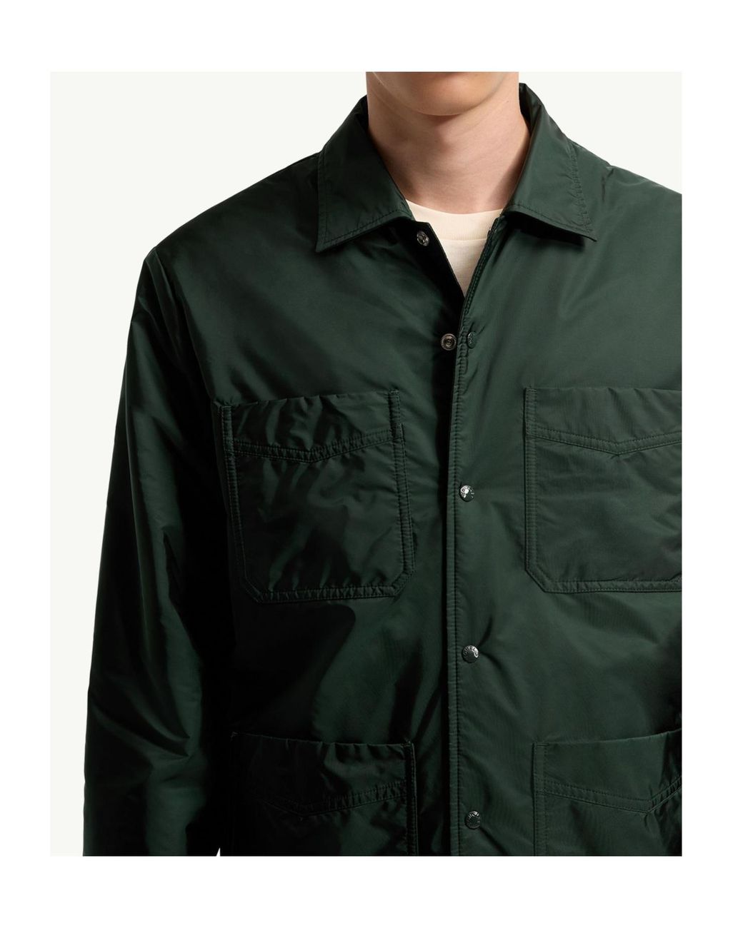 Moncler Green Shirt Jacket Jacket for men