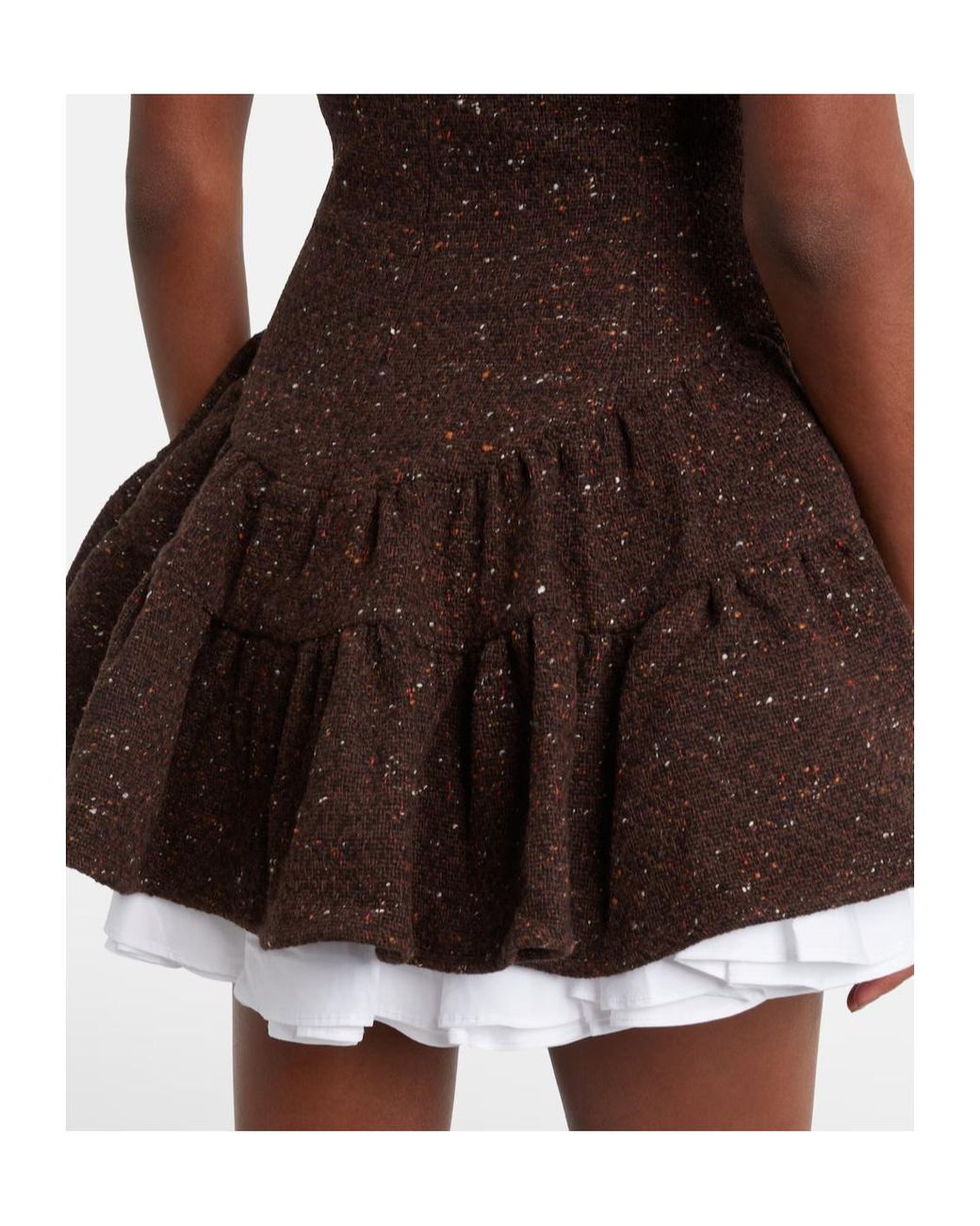 ShuShu/Tong Brown Knitted Wool-Blend Minidress